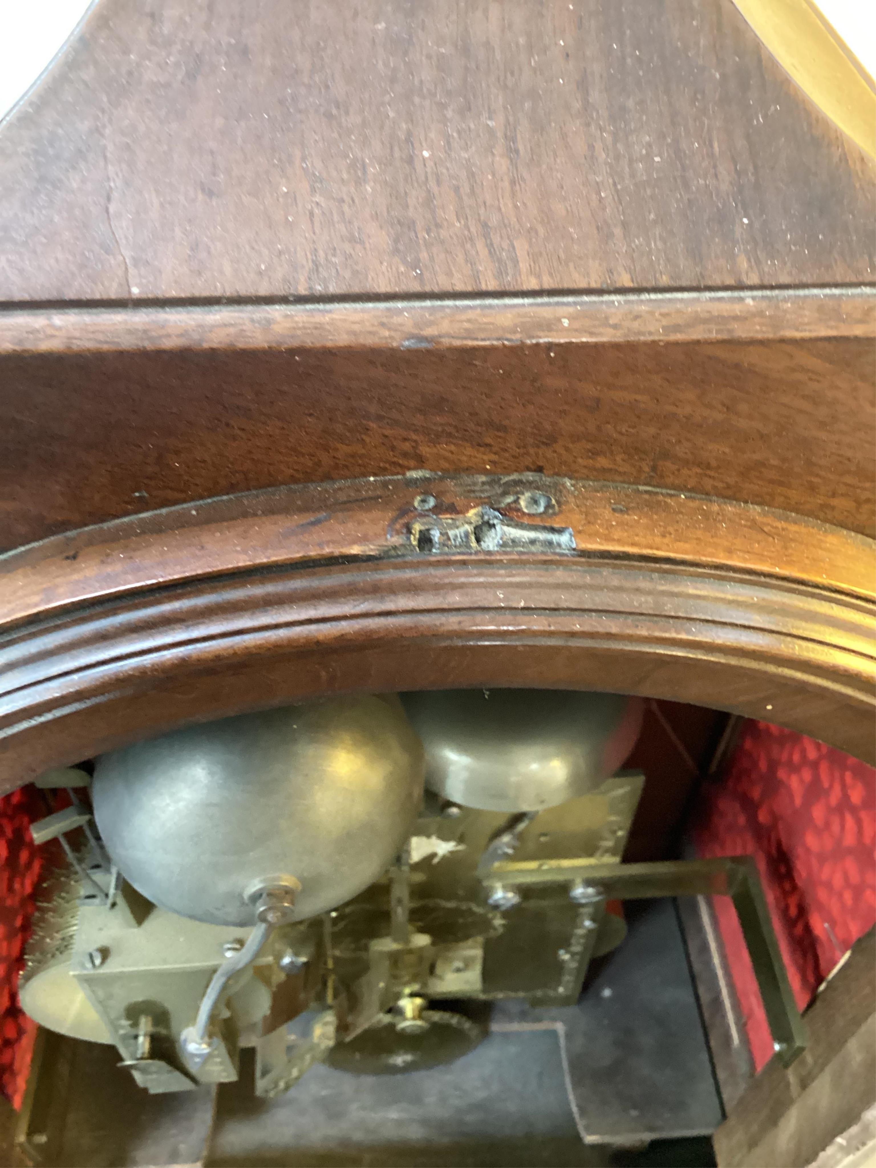 Lewin Levin of London. A patriotic George III brass-mounted mahogany repeating six-tune musical bracket clock